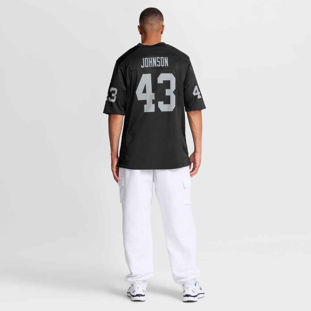 Men's Las Vegas Raiders Dalton Johnson Black Team Game Jersey