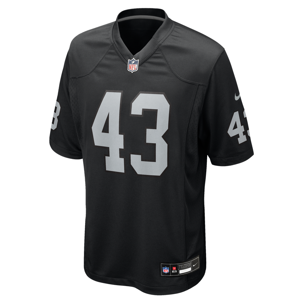 Men's Las Vegas Raiders Dalton Johnson Black Team Game Jersey