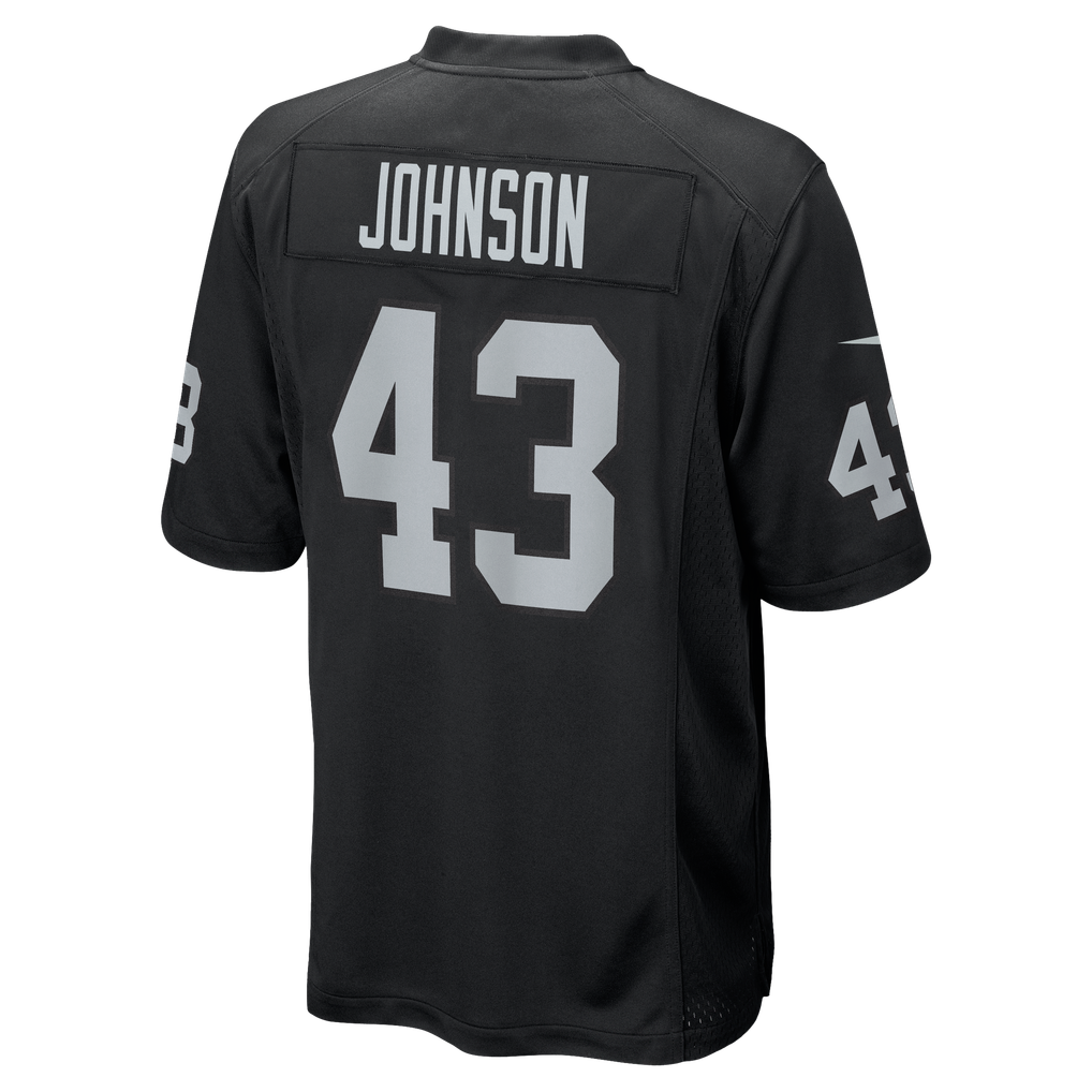 Men's Las Vegas Raiders Dalton Johnson Black Team Game Jersey