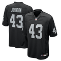 Men's Las Vegas Raiders Dalton Johnson Black Team Game Jersey