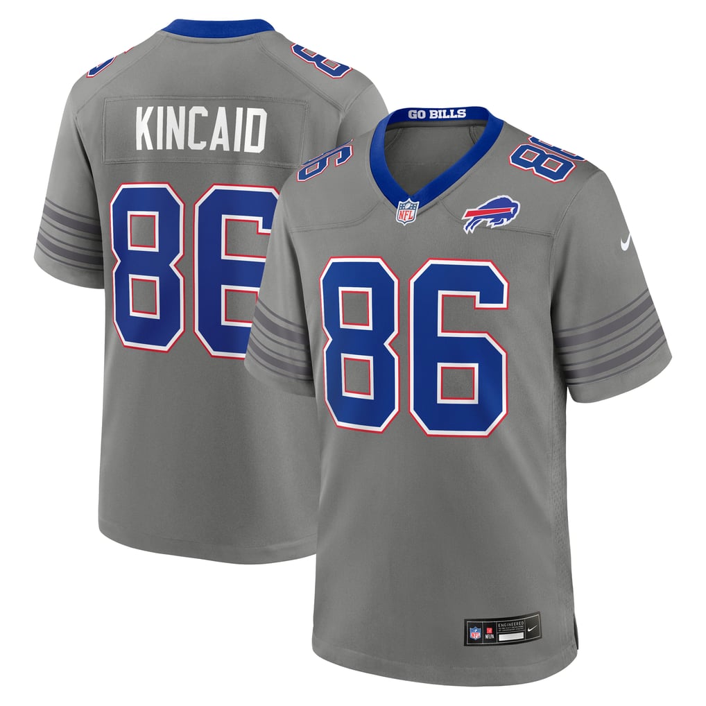 Men's Buffalo Bills Dalton Kincaid Gray Nickel City Game Jersey