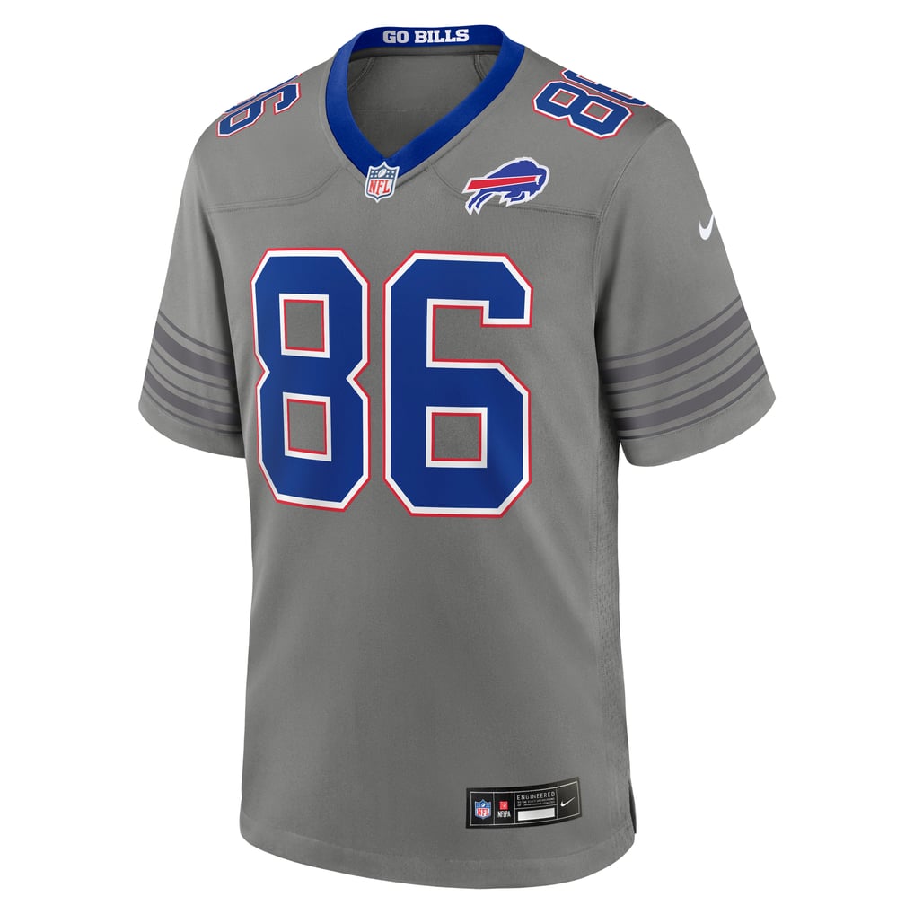 Men's Buffalo Bills Dalton Kincaid Gray Nickel City Game Jersey