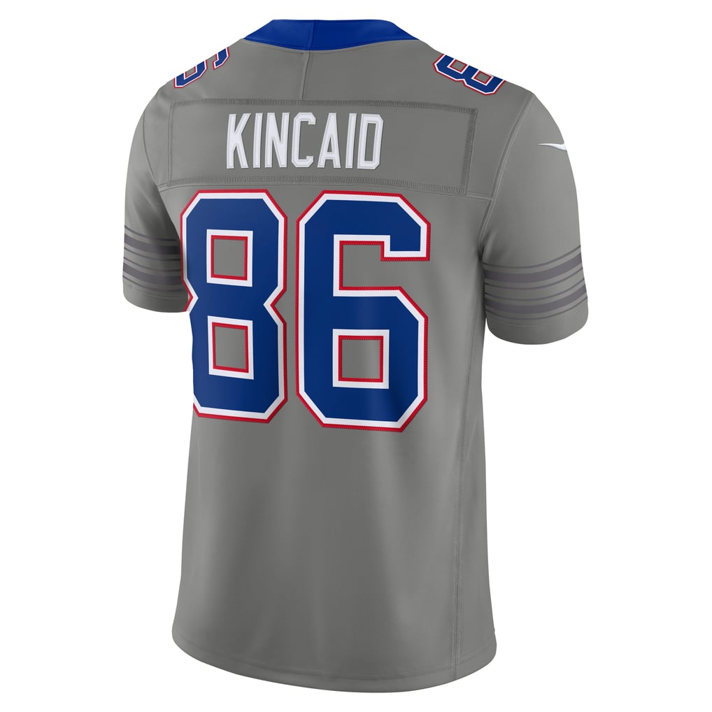 Men's Buffalo Bills Dalton Kincaid Gray Nickel City Vapor F.U.S.E. Stitched Limited Jersey