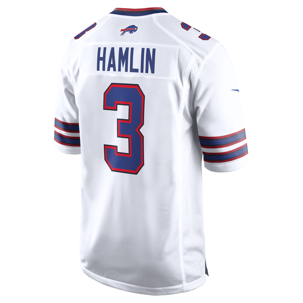 Men's Buffalo Bills Damar Hamlin White Game Jersey