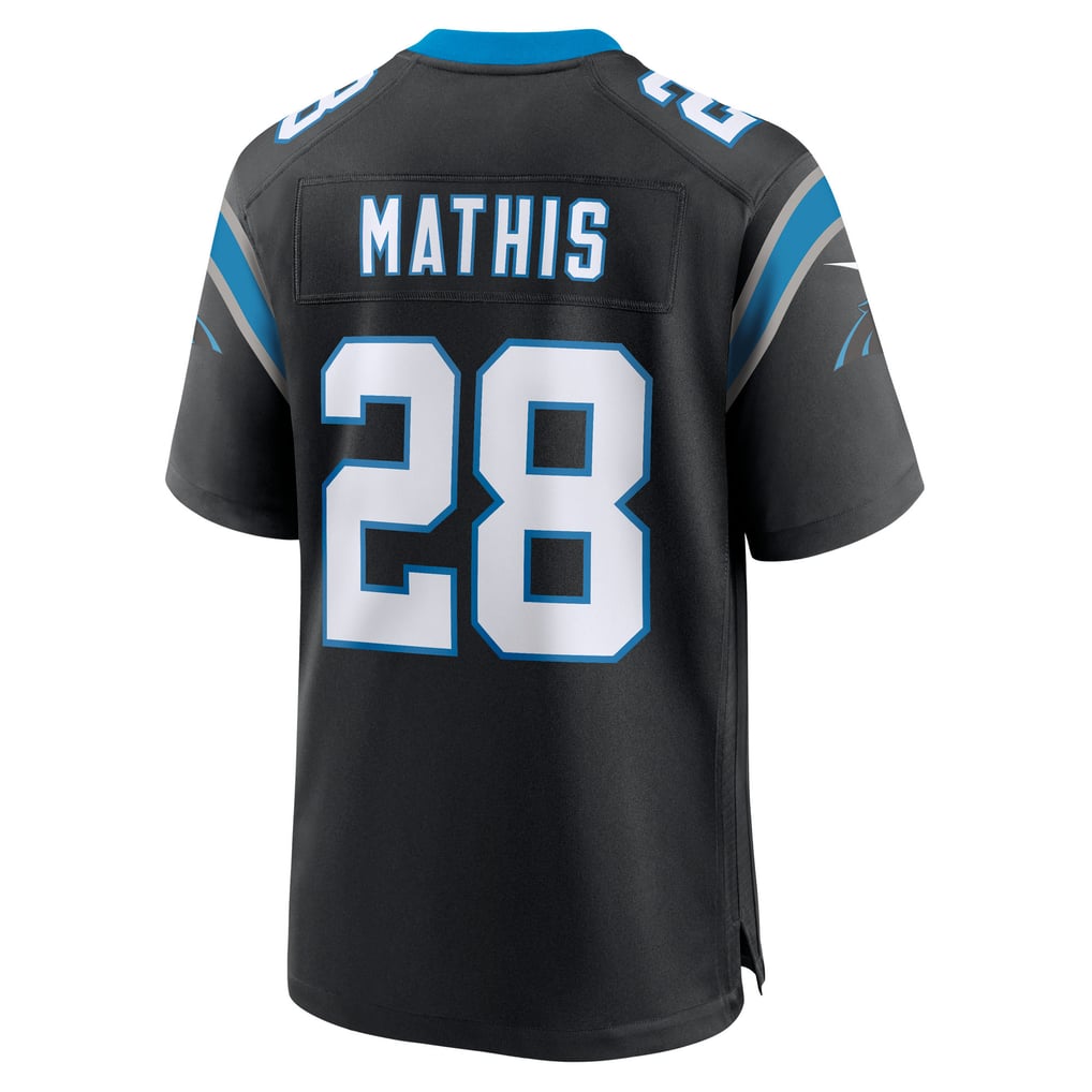 Men's Carolina Panthers Damarri Mathis Black Team Game Jersey