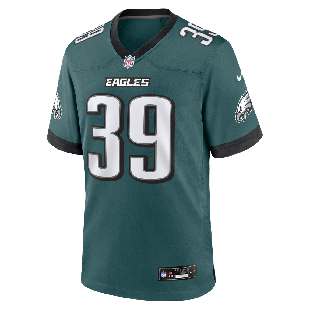 Men's Philadelphia Eagles Dameon Pierce Midnight Green Team Game Jersey