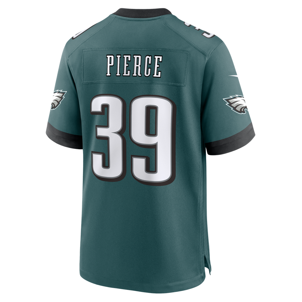 Men's Philadelphia Eagles Dameon Pierce Midnight Green Team Game Jersey