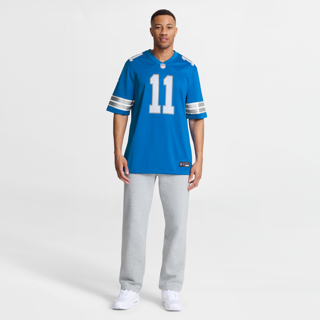 Men's Detroit Lions Damone Clark Blue Team Game Jersey