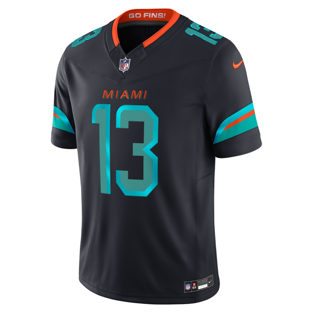 Men's Miami Dolphins Dan Marino Navy Rivalries Collection Stitched Limited Jersey