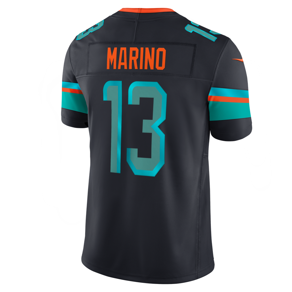 Men's Miami Dolphins Dan Marino Navy Rivalries Collection Stitched Limited Jersey