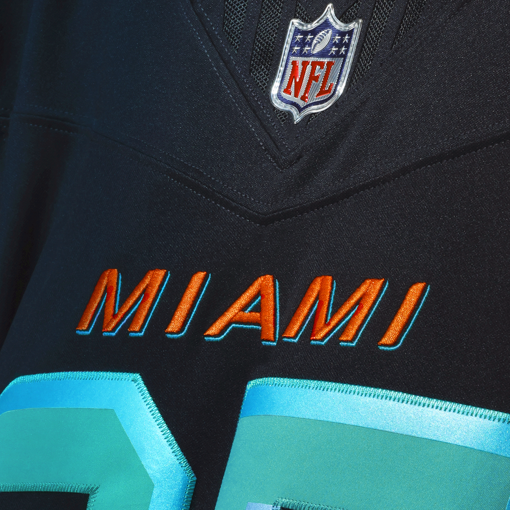 Men's Miami Dolphins Dan Marino Navy Rivalries Collection Stitched Limited Jersey