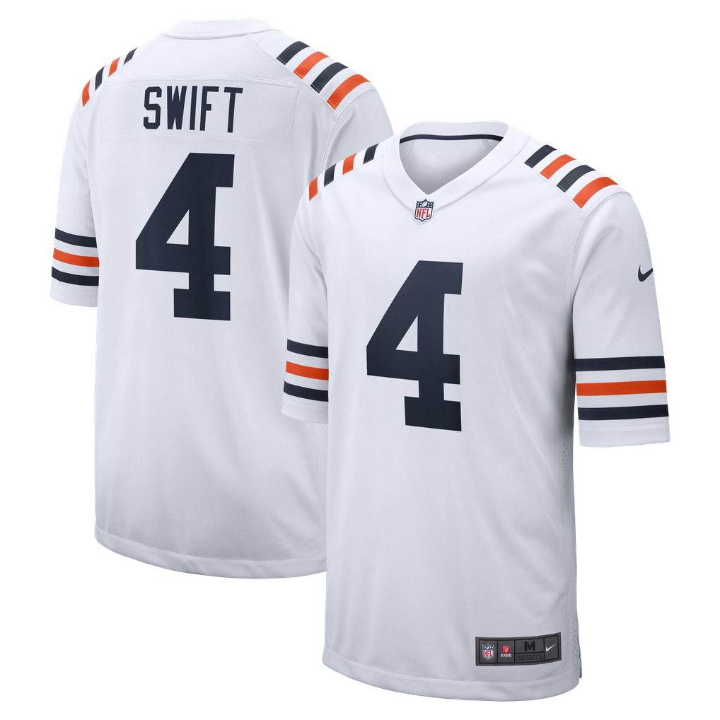 Men's Chicago Bears D'Andre Swift White Alternate Game Jersey