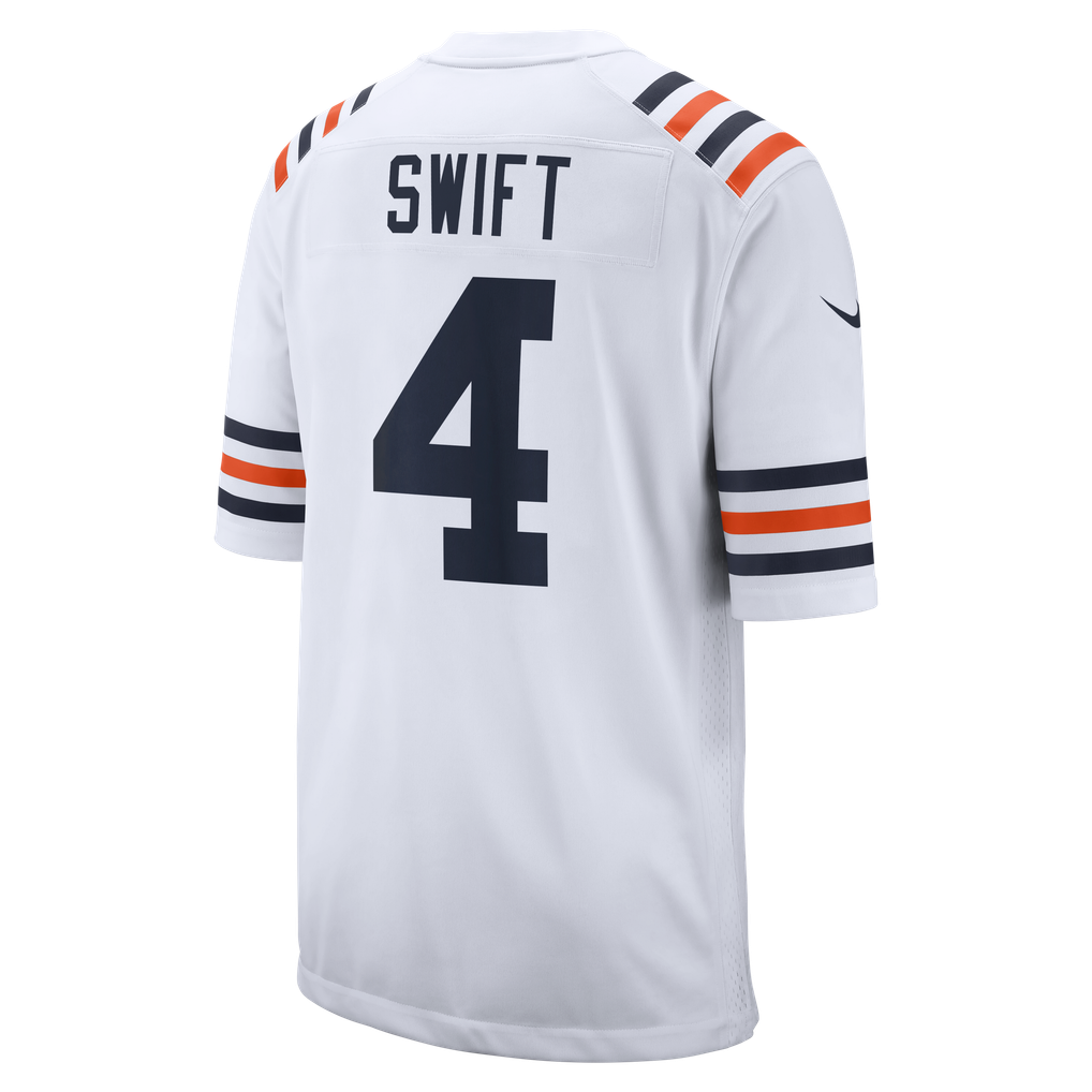 Men's Chicago Bears D'Andre Swift White Alternate Game Jersey