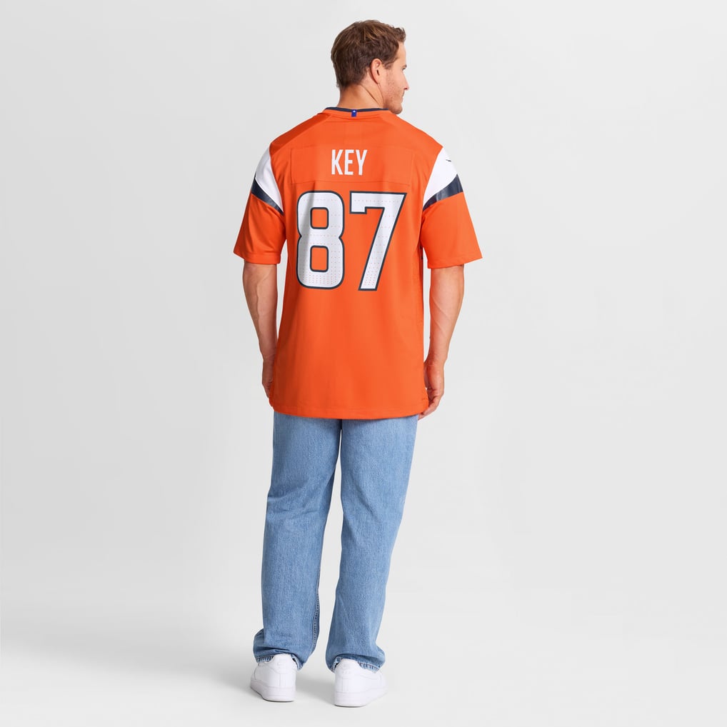 Men's Denver Broncos Dane Key Orange Team Game Jersey