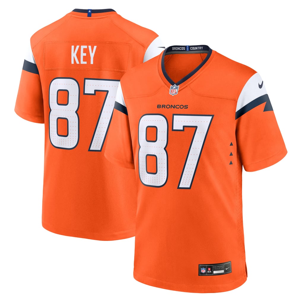 Men's Denver Broncos Dane Key Orange Team Game Jersey
