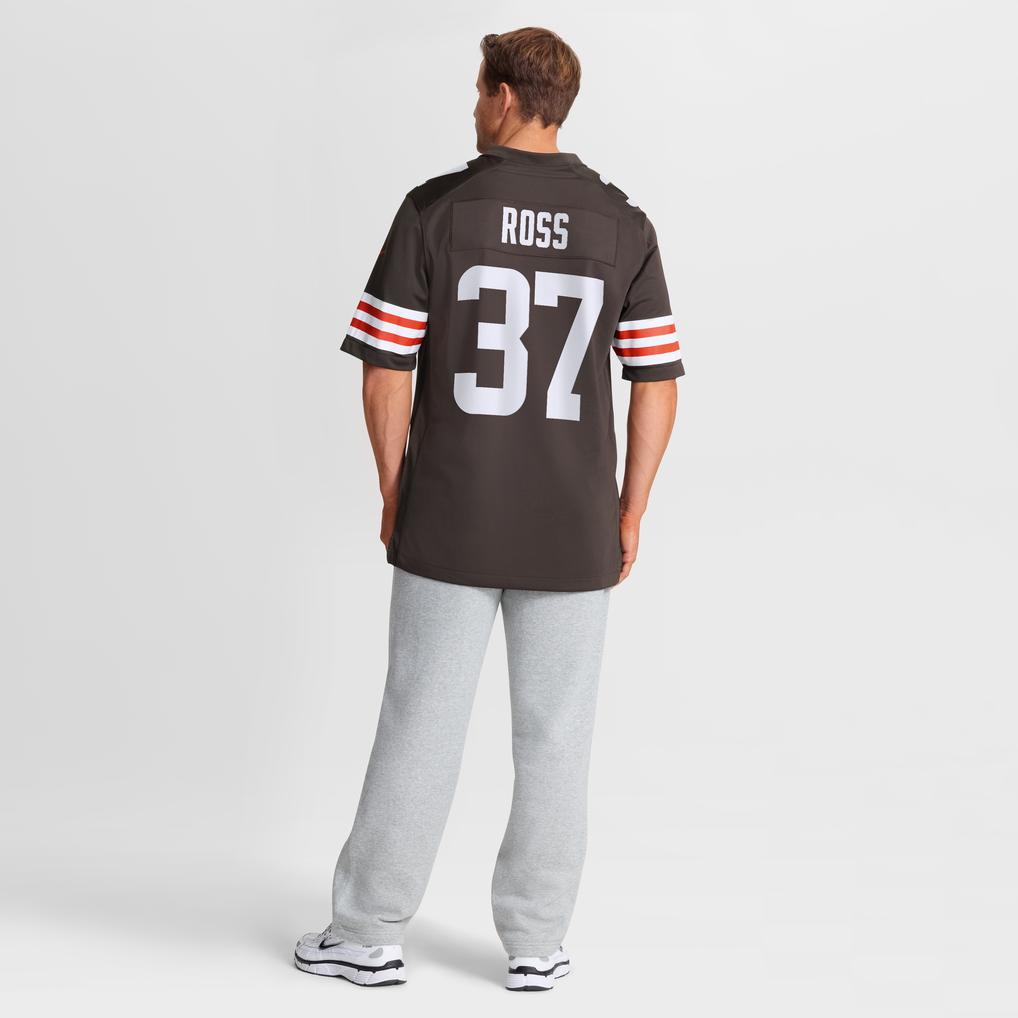 Men's Cleveland Browns D'Angelo Ross Brown Team Game Jersey