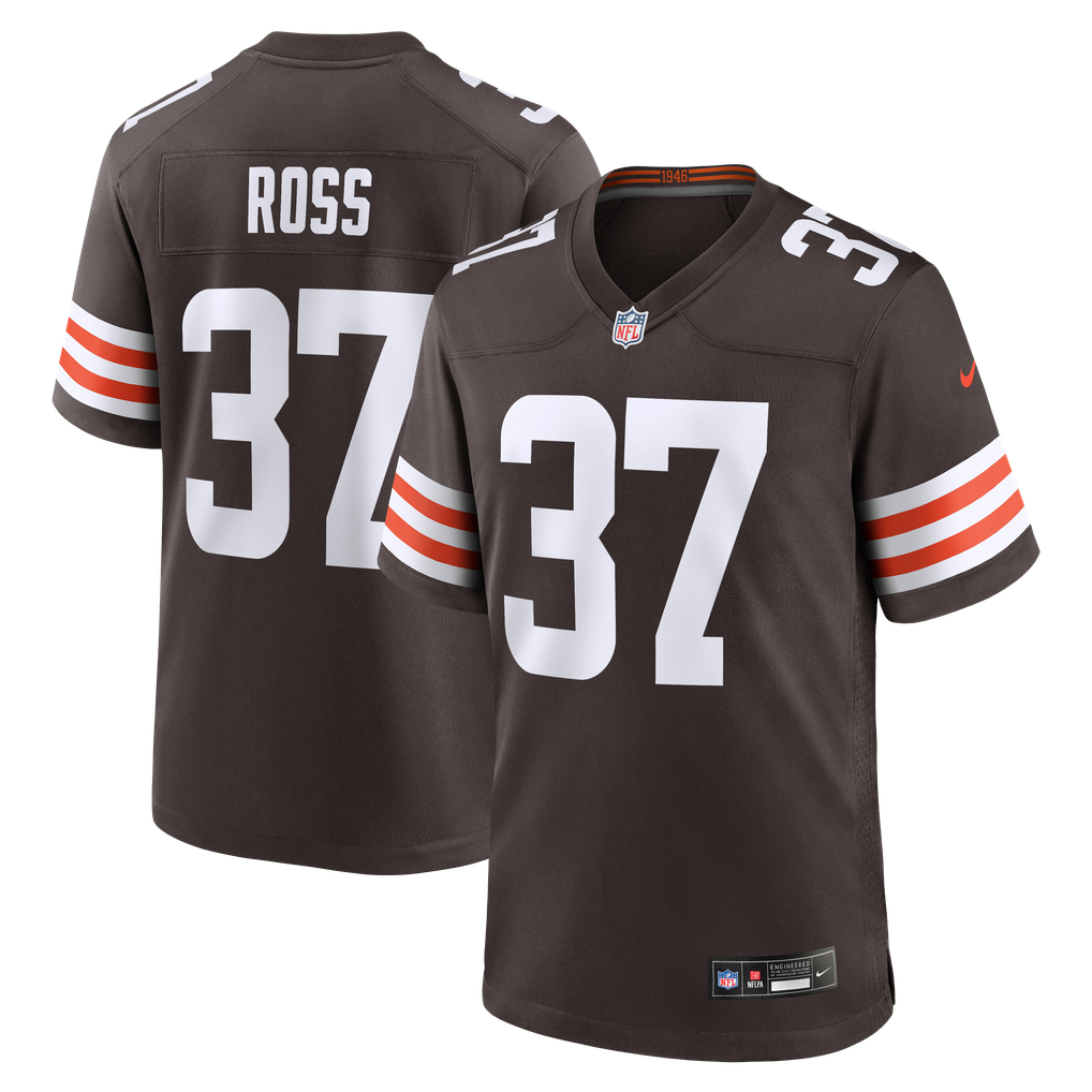 Men's Cleveland Browns D'Angelo Ross Brown Team Game Jersey