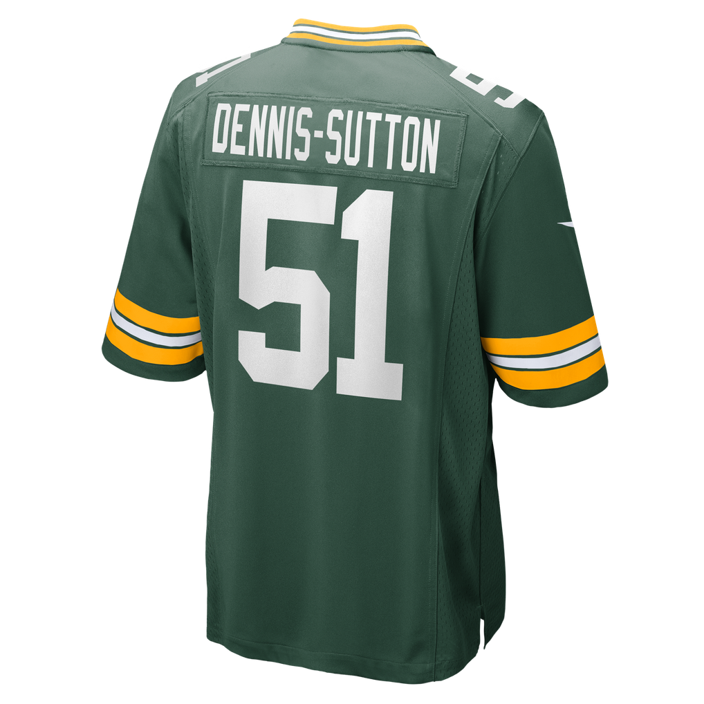 Men's Green Bay Packers Dani Dennis-Sutton Green Team Game Jersey