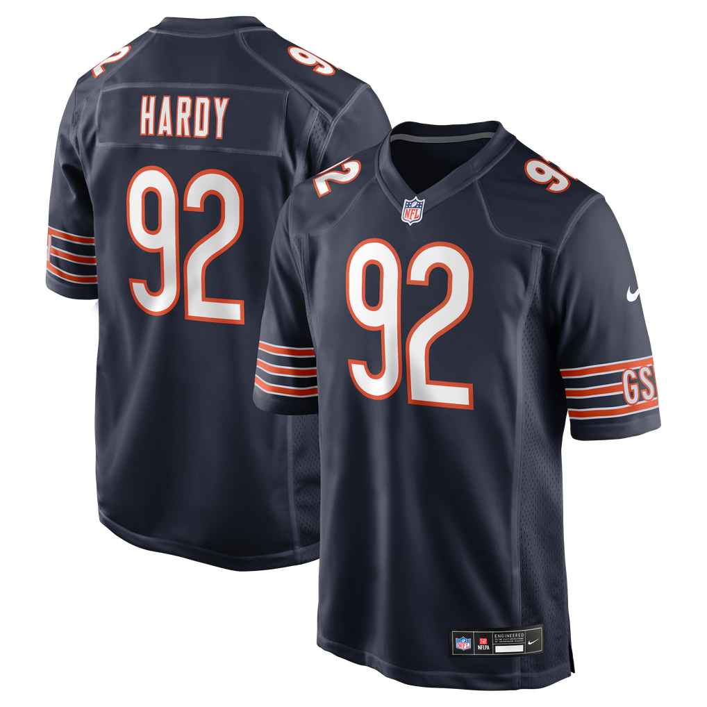 Men's Chicago Bears Daniel Hardy Navy Team Game Jersey