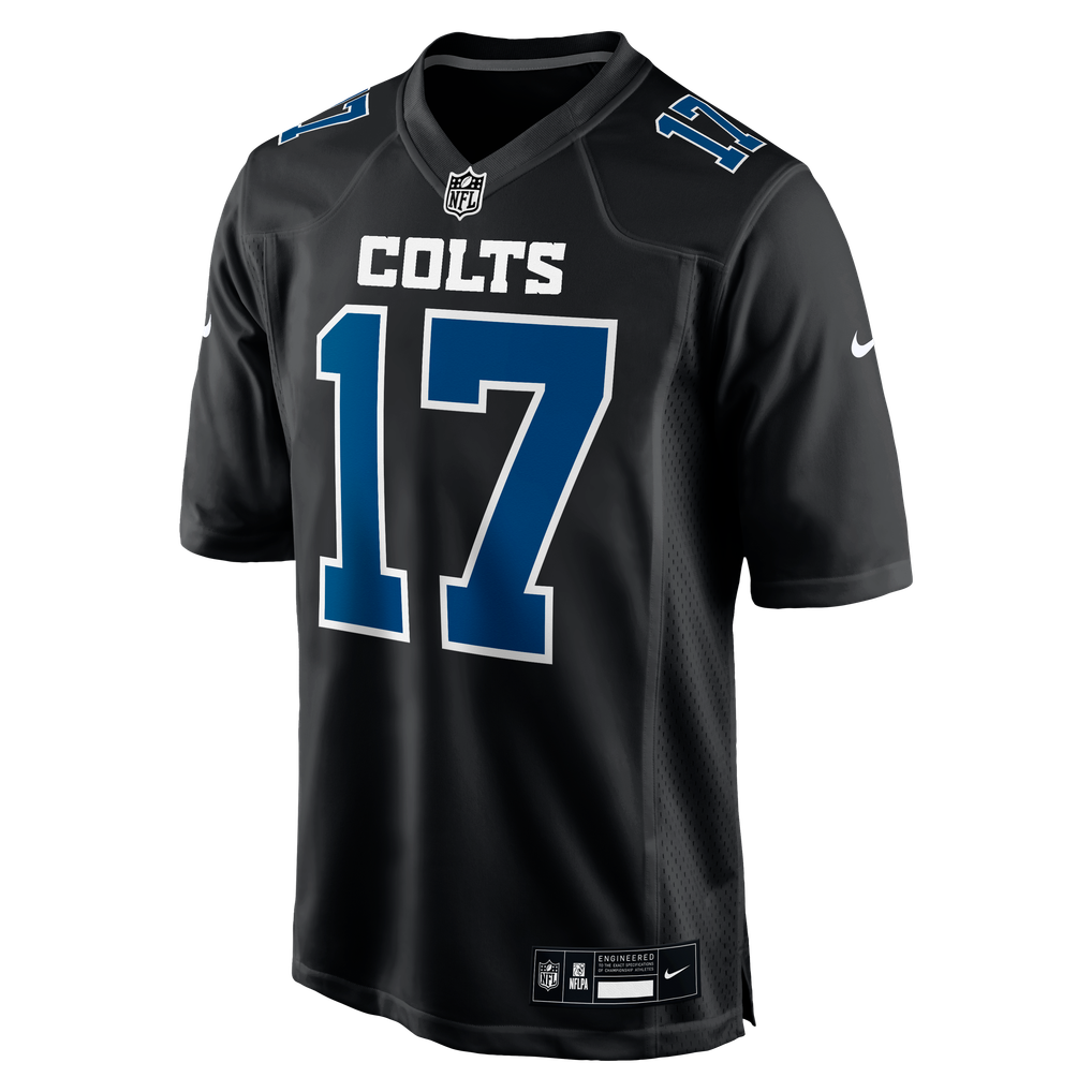 Men's Indianapolis Colts Daniel Jones Carbon Black Fashion Game Jersey