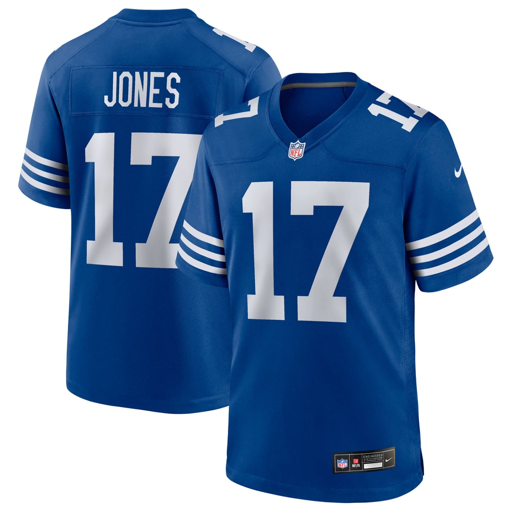 Men's Indianapolis Colts Daniel Jones Royal Alternate Game Jersey