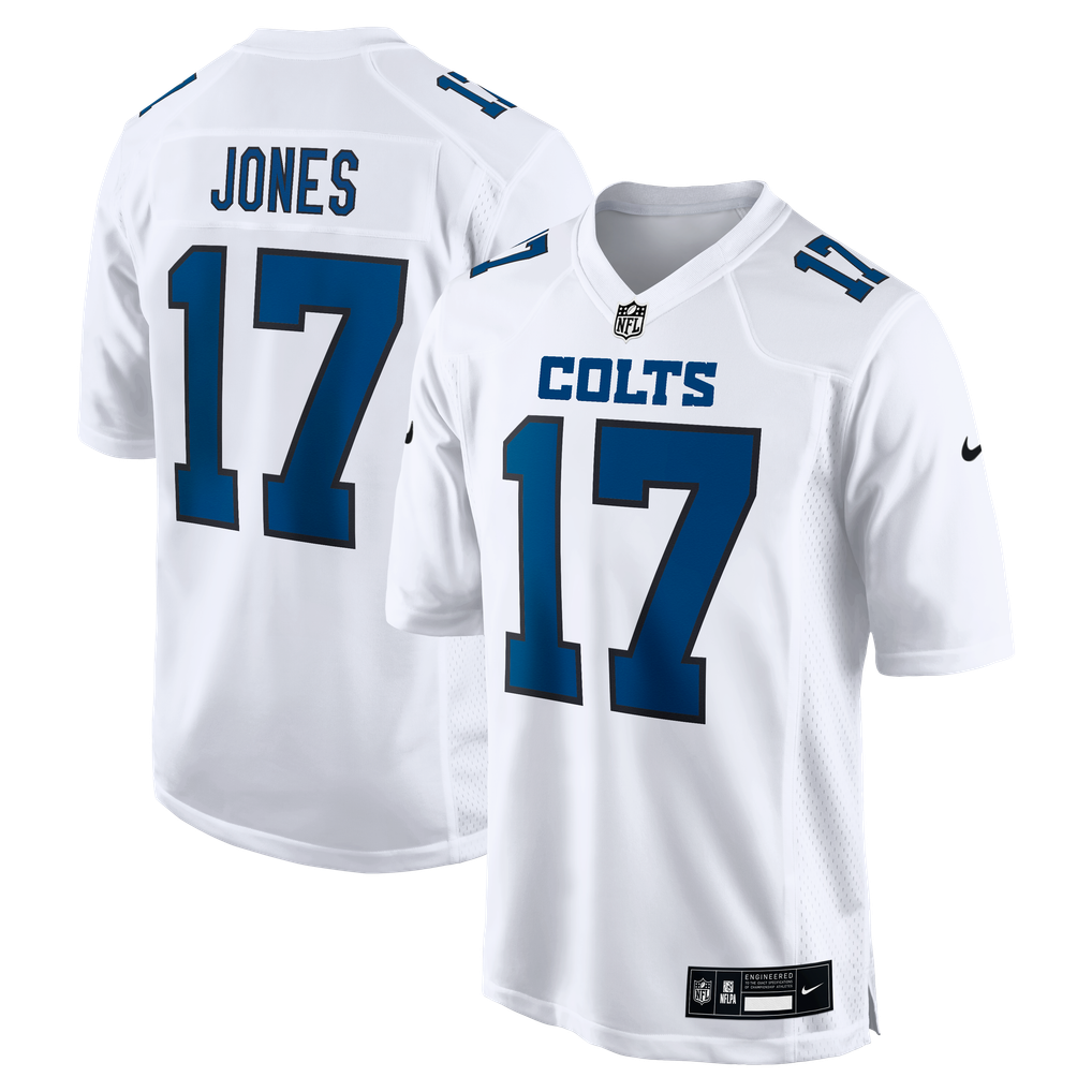 Men's Indianapolis Colts Daniel Jones Tundra White Fashion Game Jersey