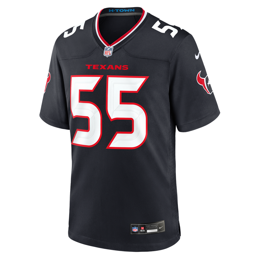 Men's Houston Texans Danielle Hunter Navy Team Game Jersey