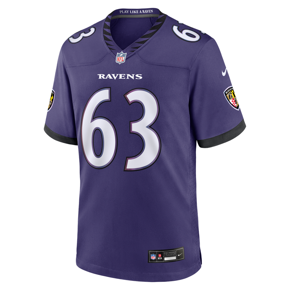 Men's Baltimore Ravens Danny Pinter Purple Team Game Jersey