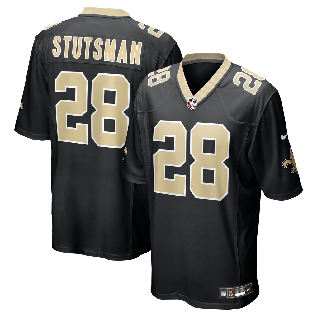 Men's New Orleans Saints Danny Stutsman Black Team Game Jersey
