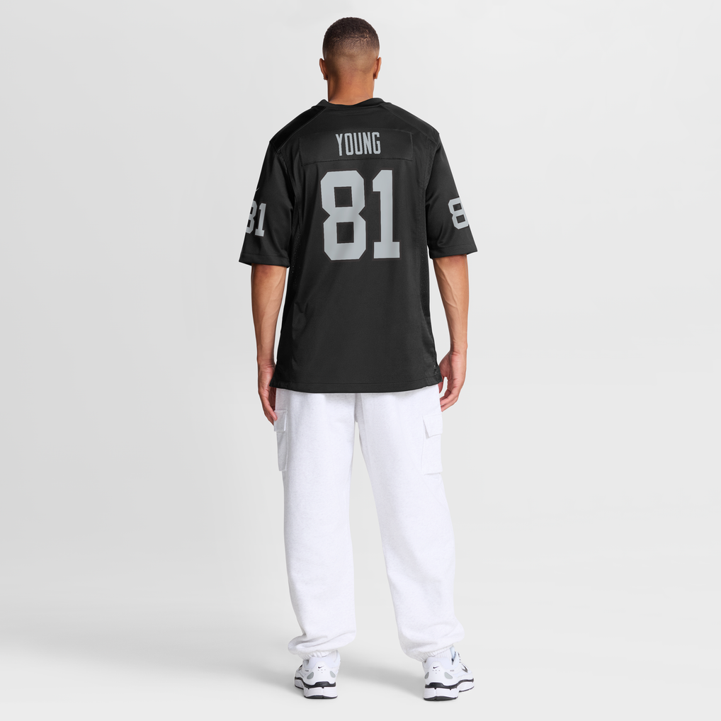 Men's Las Vegas Raiders Dareke Young Black Team Game Jersey