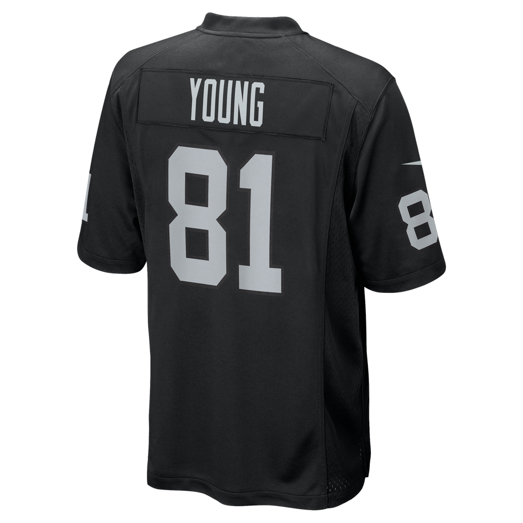 Men's Las Vegas Raiders Dareke Young Black Team Game Jersey