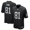 Men's Las Vegas Raiders Dareke Young Black Team Game Jersey