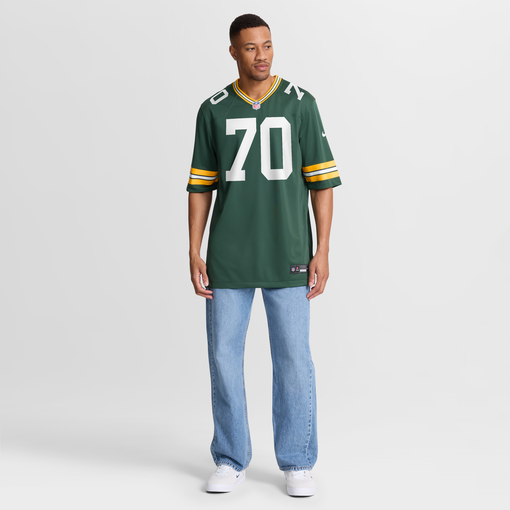 Men's Green Bay Packers Darian Kinnard Green Team Game Jersey
