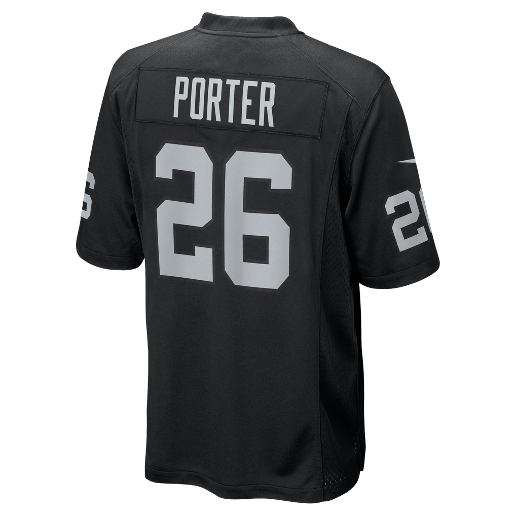 Men's Las Vegas Raiders Darien Porter Black Team Game Jersey