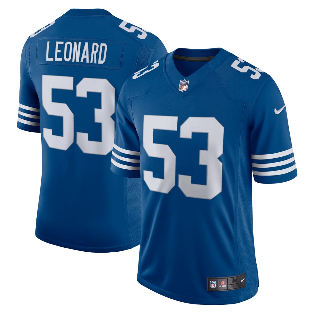 Men's Indianapolis Colts Darius Leonard Royal Alternate Vapor Limited Jersey