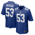 Men's New York Giants Darius Muasau Royal Team Game Jersey