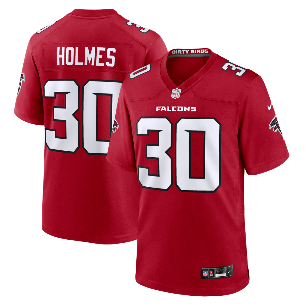 Men's Atlanta Falcons Darnay Holmes Red Team Game Jersey