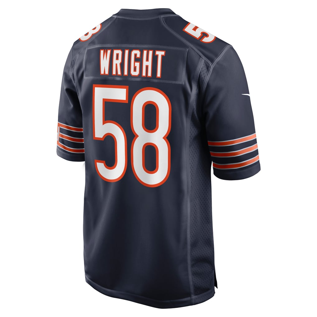Men's Chicago Bears Darnell Wright Navy Game Jersey