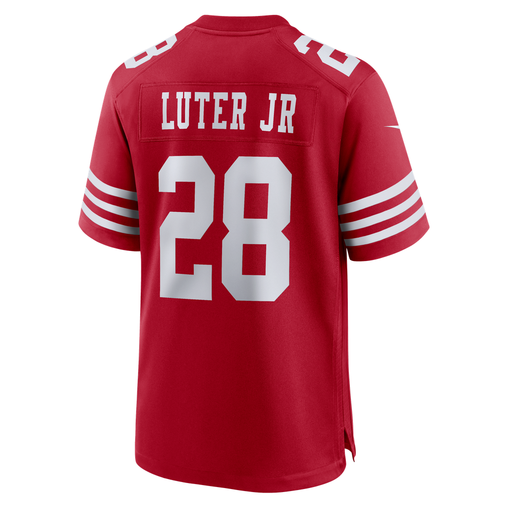 Men's San Francisco 49ers Darrell Luter Jr. Scarlet Game Jersey