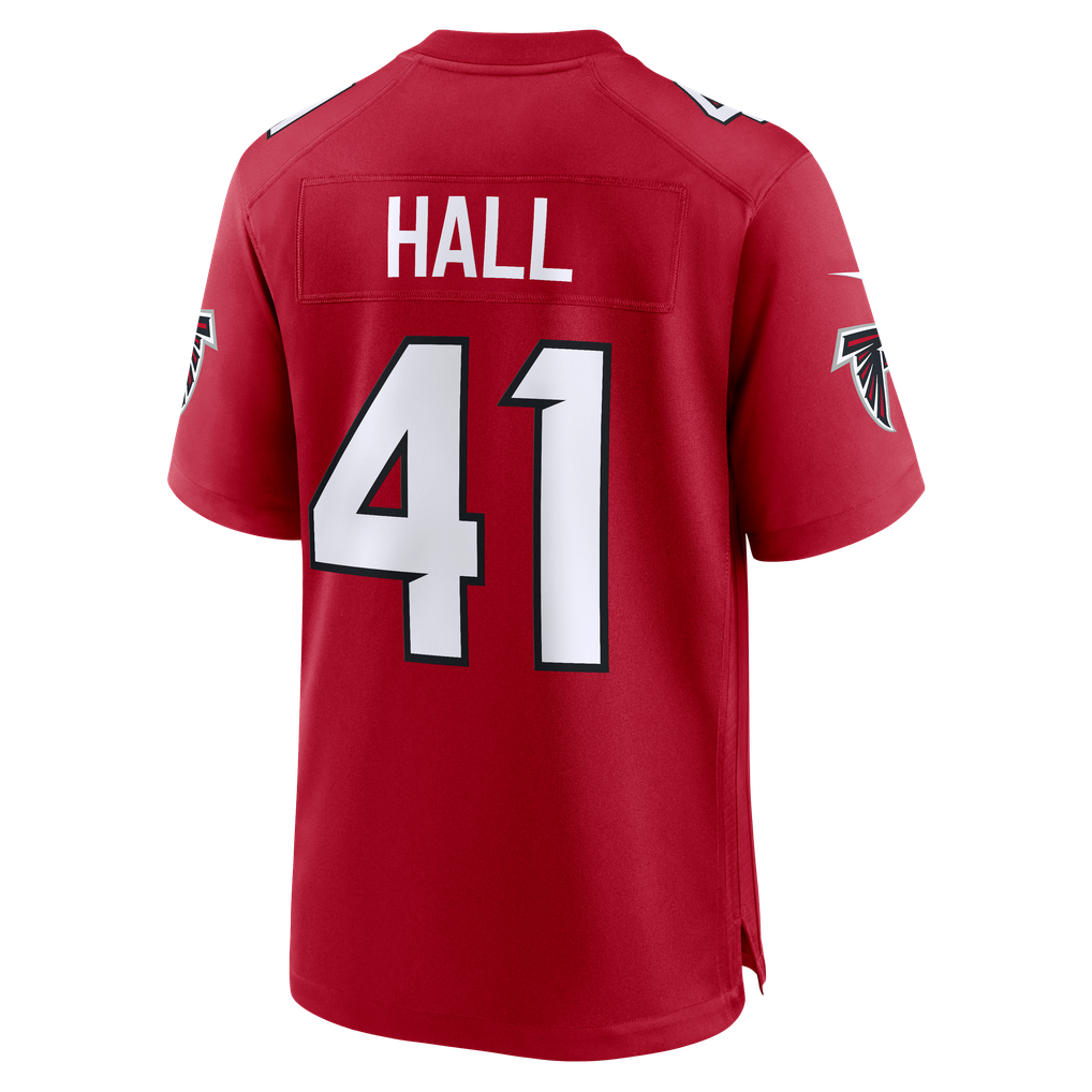 Men's Atlanta Falcons Darren Hall Red Team Game Jersey