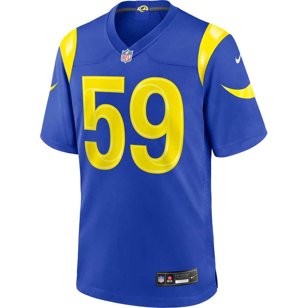 Men's Los Angeles Rams Darryl Peterson Royal Game Jersey