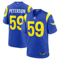 Men's Los Angeles Rams Darryl Peterson Royal Game Jersey