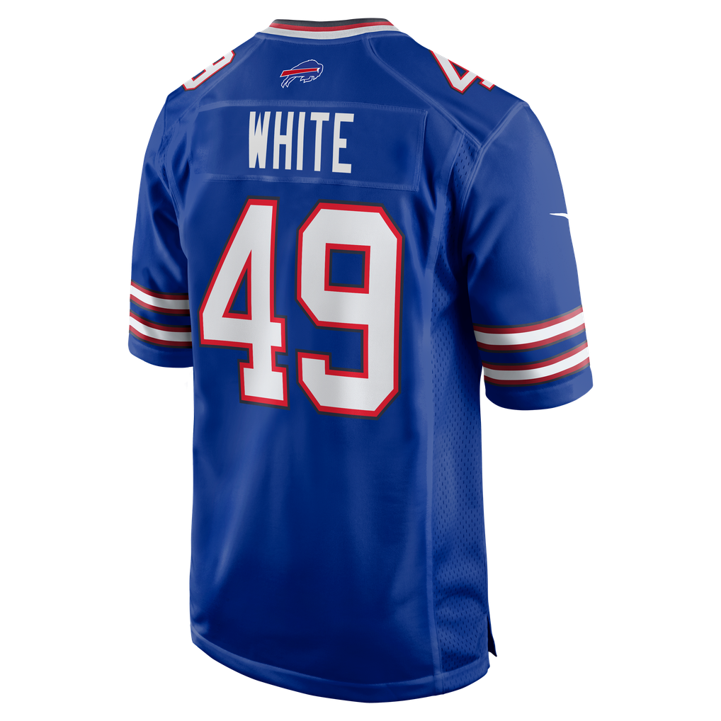 Men's Buffalo Bills DaShaun White Royal Team Game Jersey