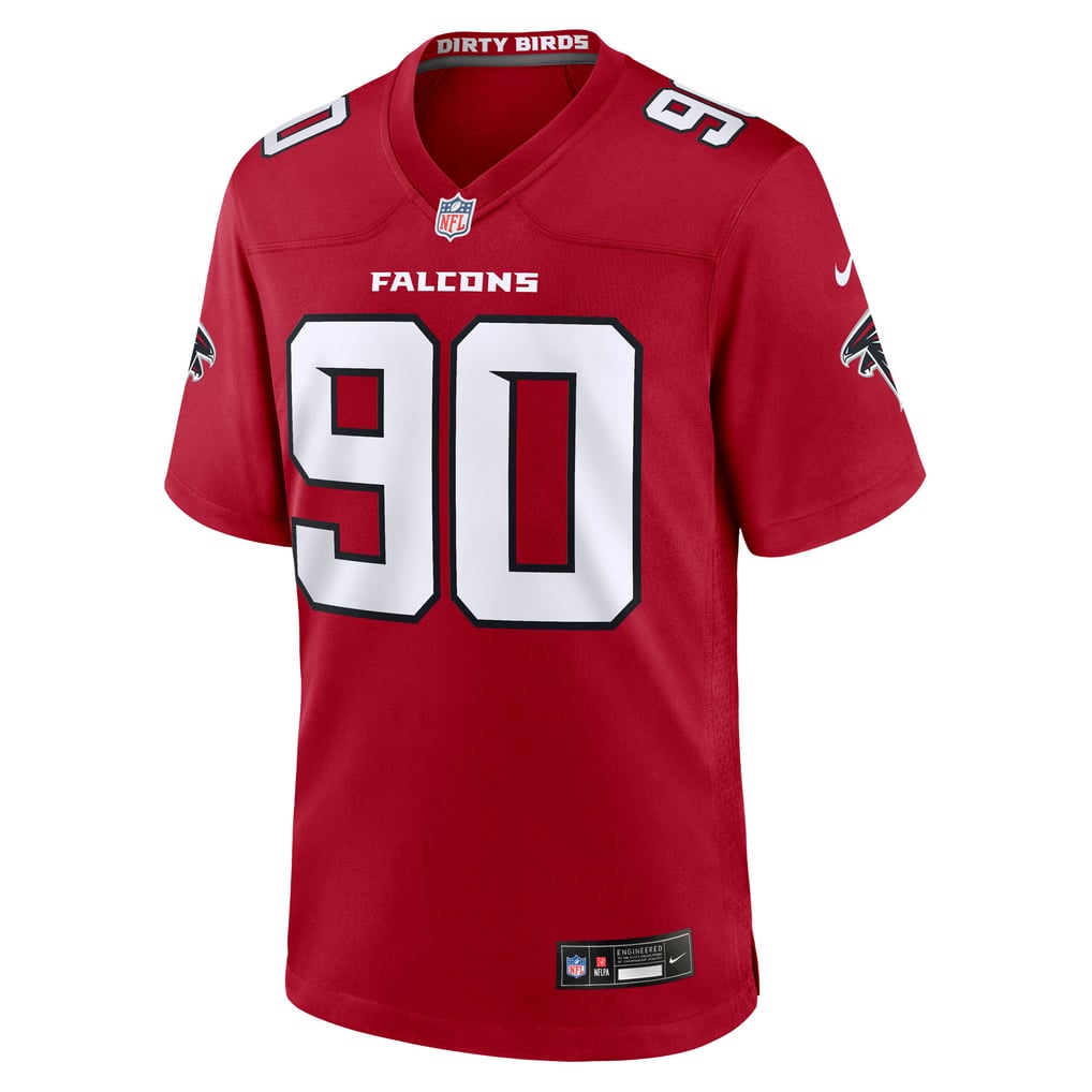 Men's Atlanta Falcons Da'Shawn Hand Red Team Game Jersey