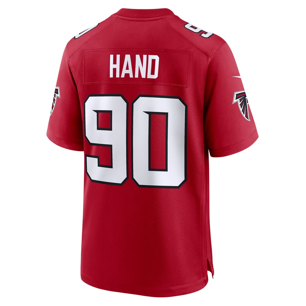 Men's Atlanta Falcons Da'Shawn Hand Red Team Game Jersey