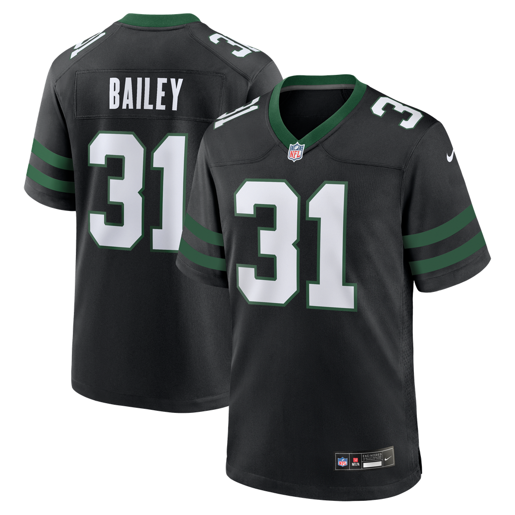 Men's New York Jets David Bailey Legacy Black Alternate Game Player Jersey
