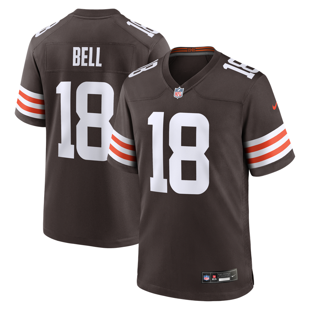 Men's Cleveland Browns David Bell Brown Game Jersey