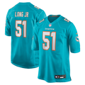 Men's Miami Dolphins David Long Jr. Aqua Game Jersey