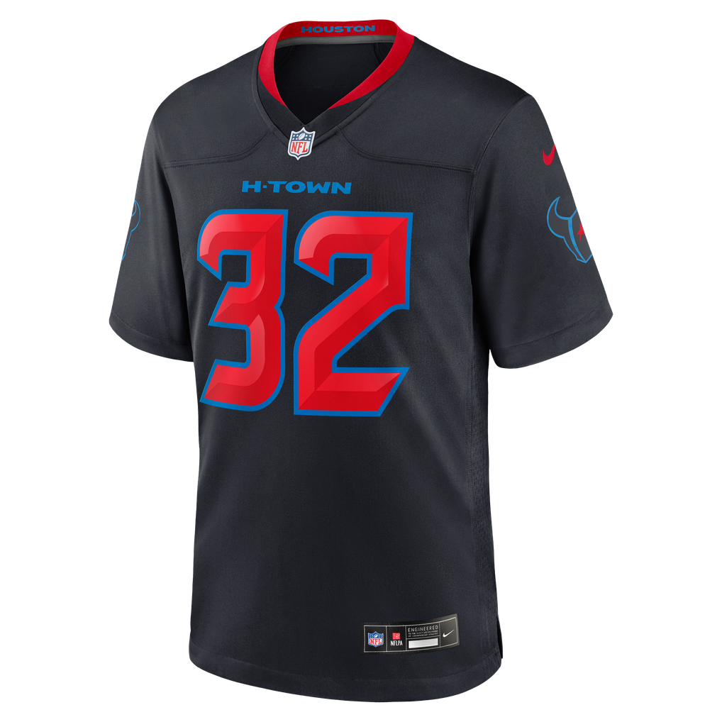 Men's Houston Texans David Montgomery Navy Alternate Game Jersey