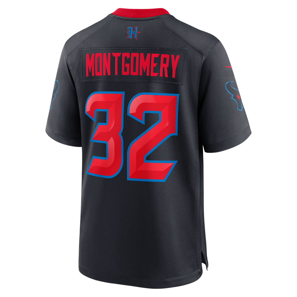 Men's Houston Texans David Montgomery Navy Alternate Game Jersey